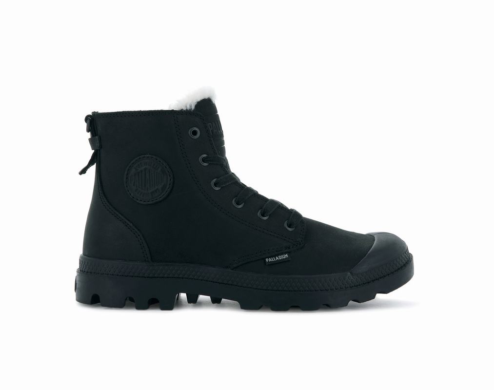 Palladium Pampa Hi Pilot Mens Boots Black Australia [LBMZVN-167]